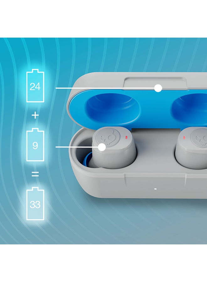 Skullcandy - Jib True 2 Wireless Earbuds with Tile Finding Technology 33 Hours Total Battery IPX4 Sweat and Water Resistant Use Either Bud Solo Light Grey/Blue - Image 1