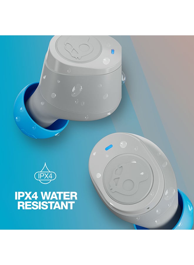 Skullcandy - Jib True 2 Wireless Earbuds with Tile Finding Technology 33 Hours Total Battery IPX4 Sweat and Water Resistant Use Either Bud Solo Light Grey/Blue - Image 1