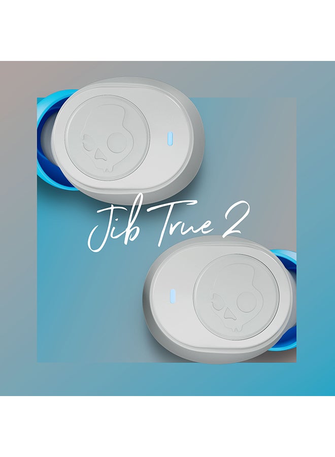 Skullcandy - Jib True 2 Wireless Earbuds with Tile Finding Technology 33 Hours Total Battery IPX4 Sweat and Water Resistant Use Either Bud Solo Light Grey/Blue - Image 1