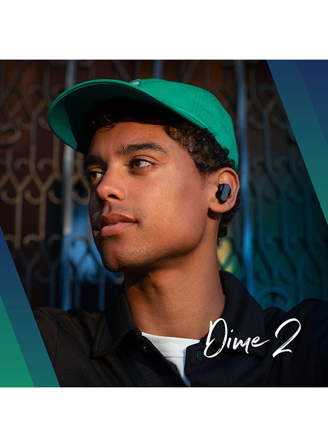 Skullcandy - Dime 2 True Wireless Earbuds with Tile Finding Technology 12 Hours Total Battery IPX4 Sweat and Water Resistant Secure Noise Isolating Fit Dark Blue/Green - Image 1