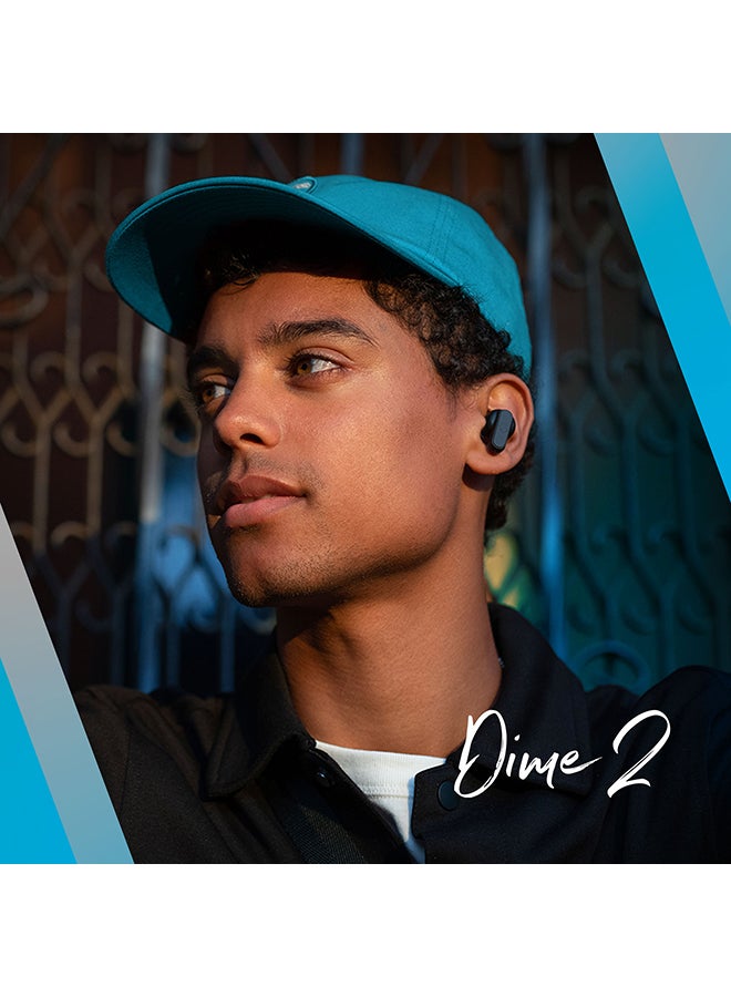 Skullcandy - Dime 2 True Wireless Earbuds with Tile Finding Technology 12 Hours Total Battery IPX4 Sweat and Water Resistant Secure Noise Isolating Fit Light Grey/Blue - Image 1