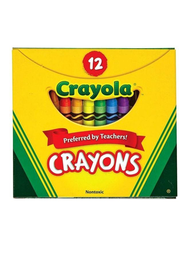 كرايولا علبة أقلام تلوين مكونة من 12 قلمًا، ملفوفة بشكل مزدوج وغير سامة ويفضلها المعلمون، 520012، متعددة الألوان - Image 1