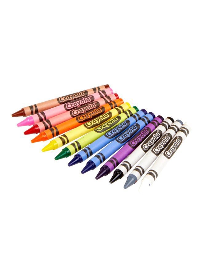 كرايولا علبة أقلام تلوين مكونة من 12 قلمًا، ملفوفة بشكل مزدوج وغير سامة ويفضلها المعلمون، 520012، متعددة الألوان - Image 3