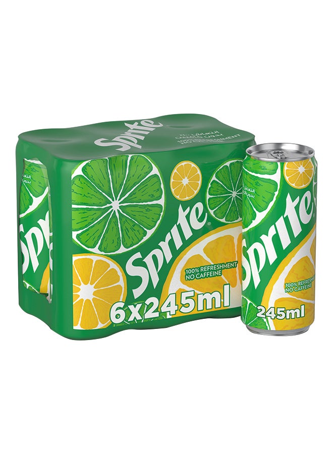 Sprite Soft Drink Can 245ml Pack of 6