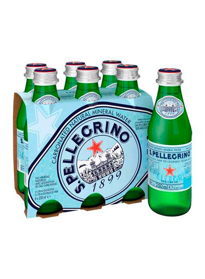 Sanpellegrino Natural Mineral Sparkling Water Glass 250ml Pack of 6  - Image 1