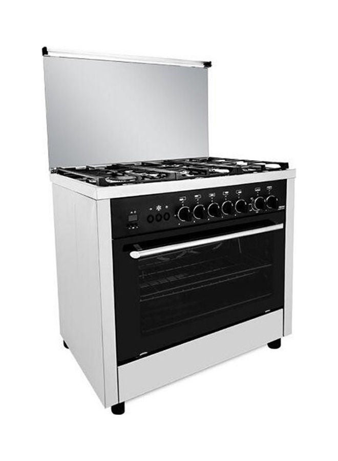 Fresh Professional Gas Cooker 60 X 90 Cm Cast Iron, Full Safety, Fan, Digital Timer 500005790 Silver - Image 1