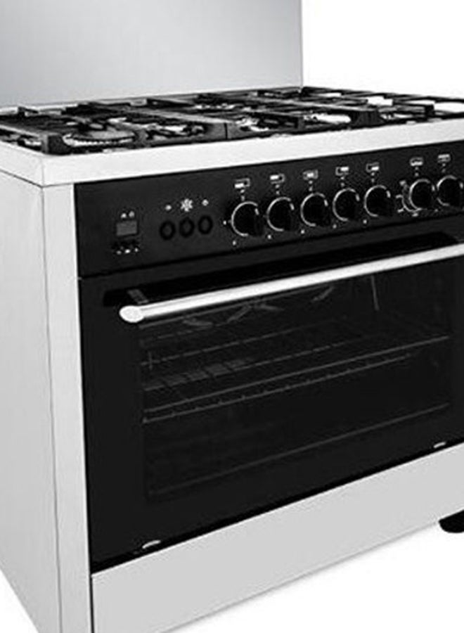 Fresh Professional Gas Cooker 60 X 90 Cm Cast Iron, Full Safety, Fan, Digital Timer 500005790 Silver - Image 2