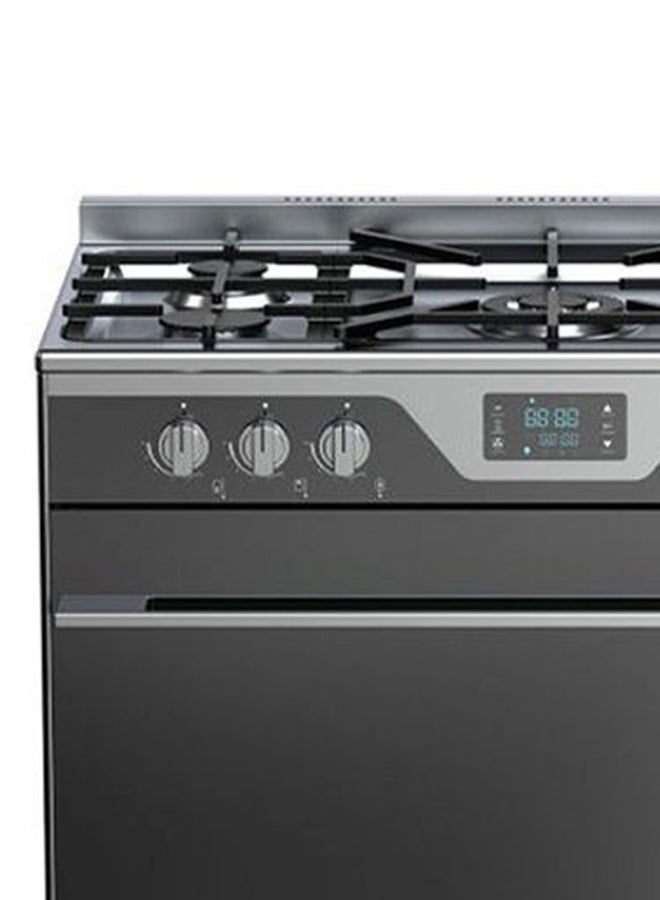 Fresh Modena Stainless Steel Gas Cooker 60 X 90 Cm , Cast Iron, Fan , Digital Timer , Hydraulic Oven Door With Fan To Surface Cooling 17059 Silver - Image 2