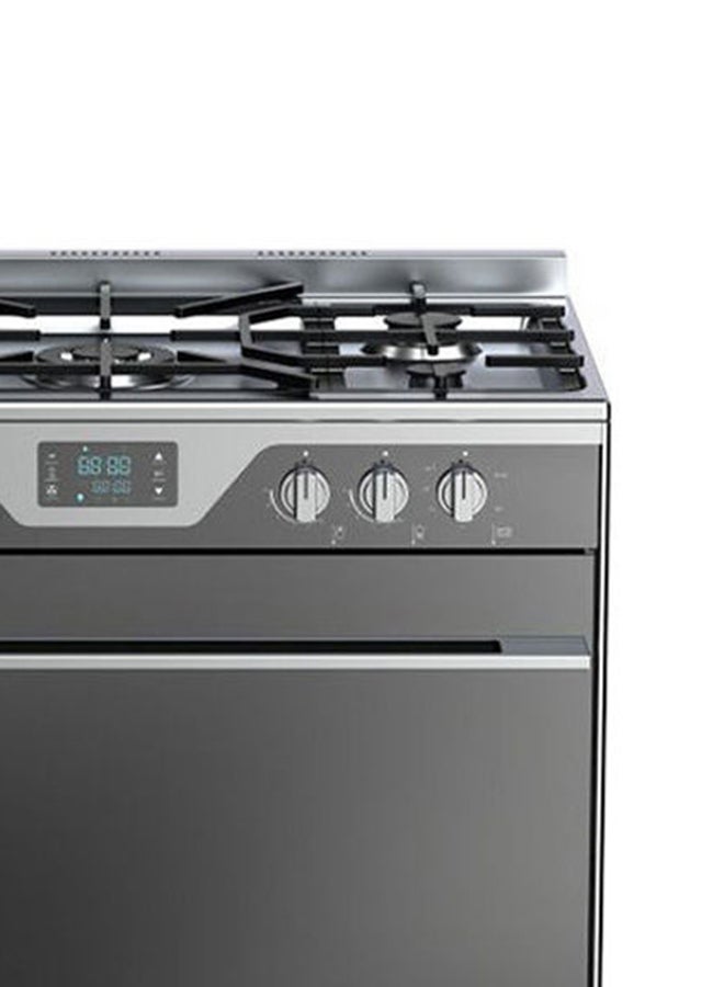 Fresh Modena Stainless Steel Gas Cooker 60 X 90 Cm , Cast Iron, Fan , Digital Timer , Hydraulic Oven Door With Fan To Surface Cooling 17059 Silver - Image 3