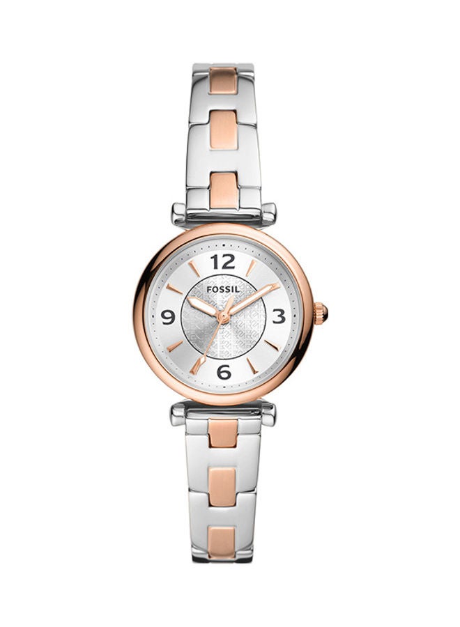 FOSSIL - Women's Carlie Stainless Steel Analog Wrist Watch ES5201 - 28mm - Silver - Image 1