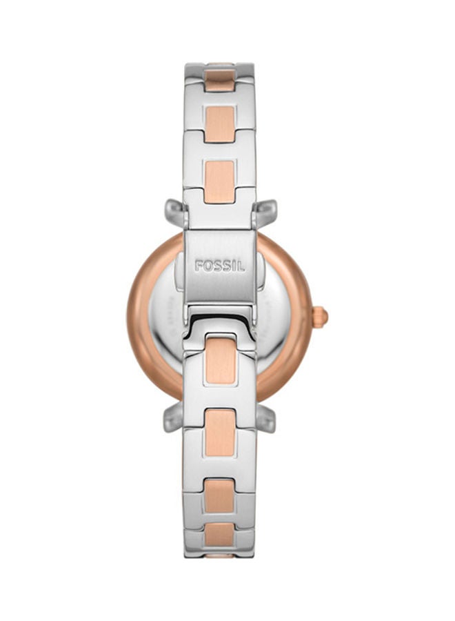 FOSSIL - Women's Carlie Stainless Steel Analog Wrist Watch ES5201 - 28mm - Silver - Image 1