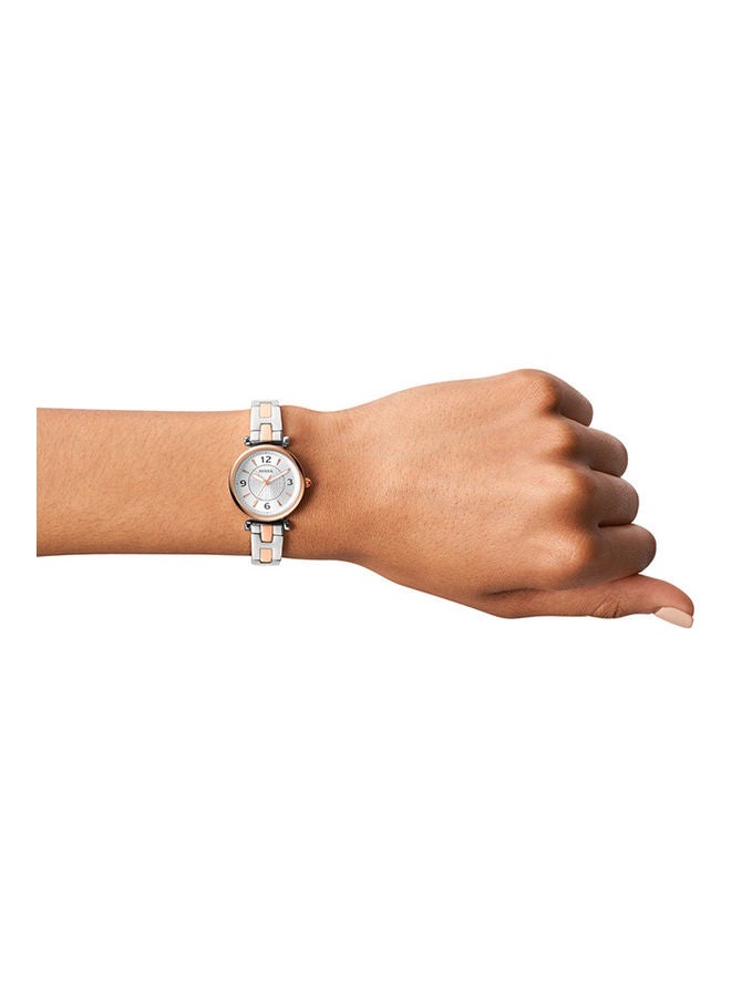FOSSIL - Women's Carlie Stainless Steel Analog Wrist Watch ES5201 - 28mm - Silver - Image 1