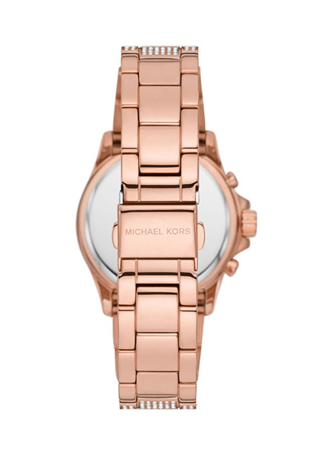 Michael Kors women Everest Stainless Steel Chronograph Wrist Watch MK7235-36mm-Rose Gold - Image 2
