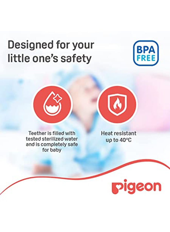pigeon - Soft Naturally Shaped Star Designed Cooling Wide Handle Teether , Cool To Sooth 4+Months - Image 1