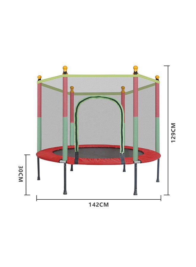 Generic - 5.5 Feet Spring Pad Trampoline With Safety Net 140x140x120cm - Image 1