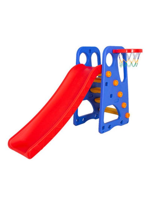 2 In 1 Slide With Basket Hoop For Kids 165x85x105cm