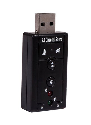 7.1 Channel USB External Sound Card Audio Adapter Black - v1656576092/N12411459A_1