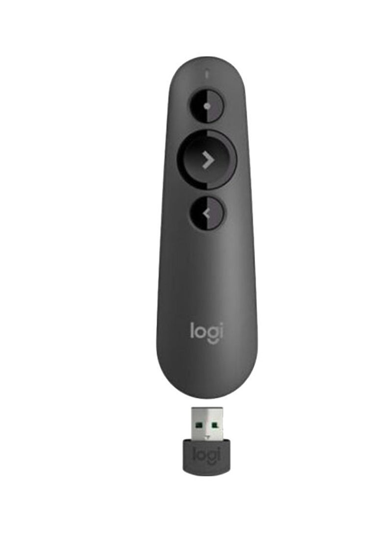 Logitech R500 Wireless Laser Pointer Presenation Remote Bluetooth USB Black - Image 2