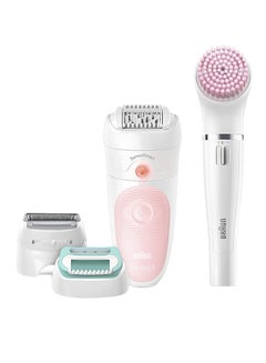 BRAUN Silk-Epil SE 5875 Beauty Wet And Dry Epilator White/Pink  - Image 1