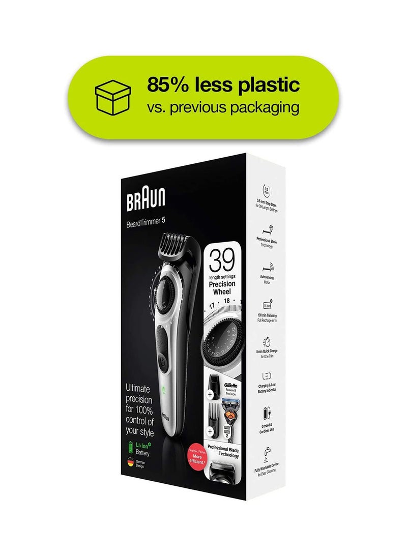 براون ماكينة إلكترونية لتهذيب وتصفيف اللحية طراز Bt5265 أسود/ فضي  - Image 3