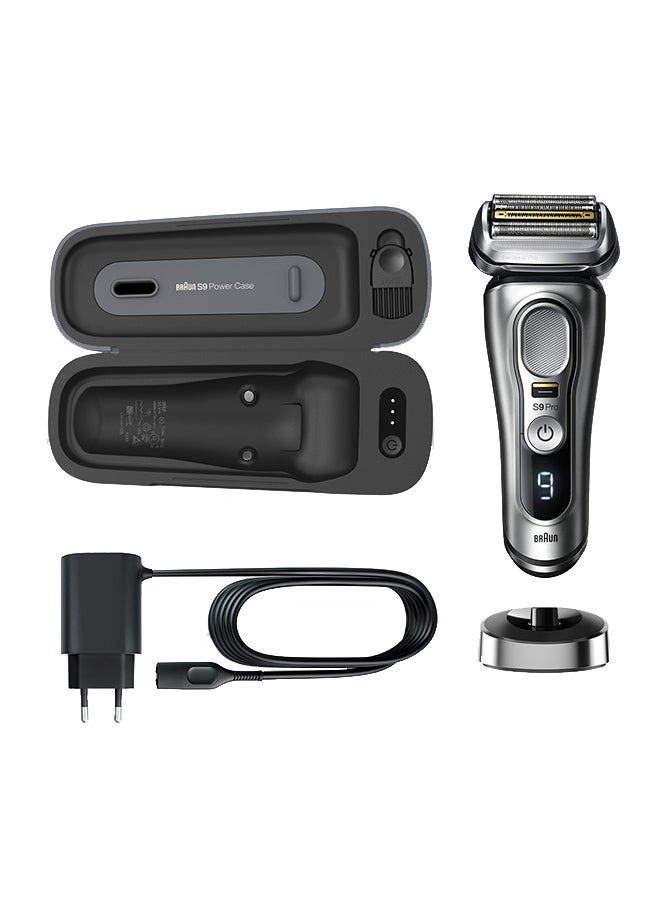 BRAUN Series 9 Pro 9427s Wet & Dry Shaver With Power Case And Charging Stand Silver - Image 1