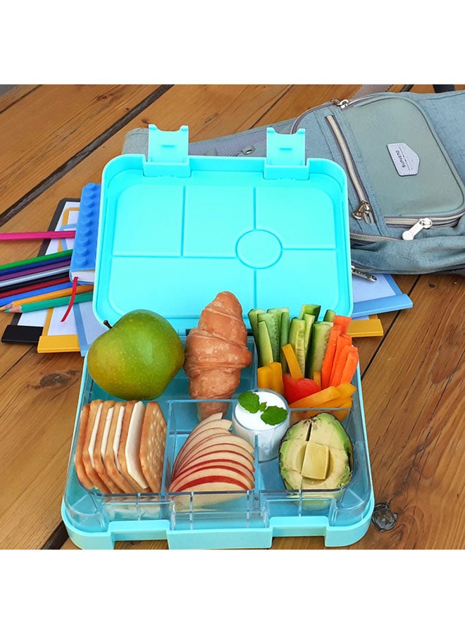 Eazy Kids Dinosaur Bento Lunch Box, 6 Compartment, Free Sandwich Cutter - Image 5