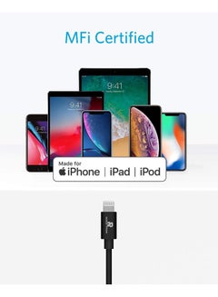 Rock Pow [Apple MFi Certified] iPhone Fast Car Charger,38W Dual Port USB C Power Delivery All Metal Car Adapter with 2 pcs Lightning and Type C Cable, PD20/QC3.0 Car Quick Charging for iPhone/iPad/AirPods,Samsung/Huawei/Xiaomi/Google Pixel, Black  - Image 3