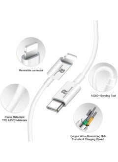 Rock Pow Apple MFi Certified Apple iPhone Fast Car Charger,38W Dual Port USB C Power Delivery All Metal Car Adapter with Lightning Cable, PD20/QC3.0 Car Quick Charging for iPhone/iPad/AirPods,Samsung Galaxy Note 20/10 S21/20/10,Huawei/Xiaomi/Google Pixel Silver  - Image 2