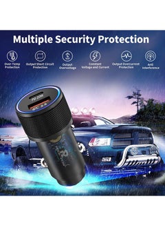 Rock Pow [Apple MFi Certified] iPhone Fast Car Charger,38W Dual Port USB C Power Delivery All Metal Car Adapter with 2 pcs Lightning and Type C Cable, PD20/QC3.0 Car Quick Charging for iPhone/iPad/AirPods,Samsung/Huawei/Xiaomi/Google Pixel, Black  - Image 5