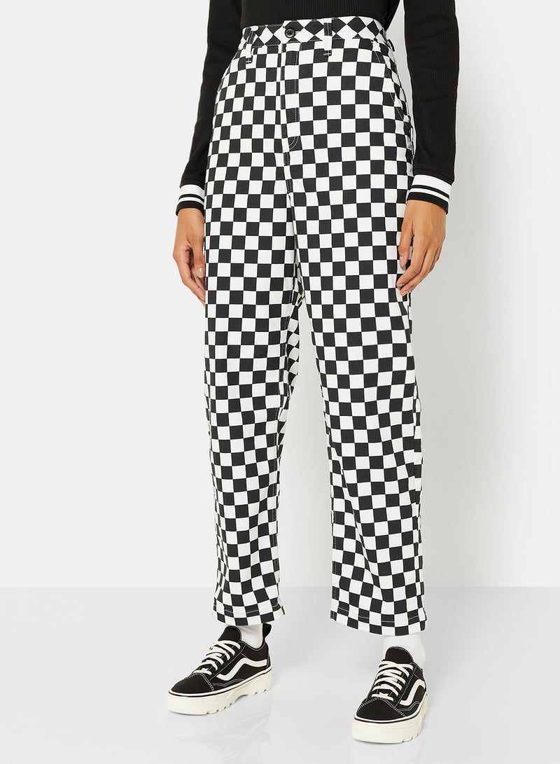 VANS - Checkered Pants Black/White - Image 1
