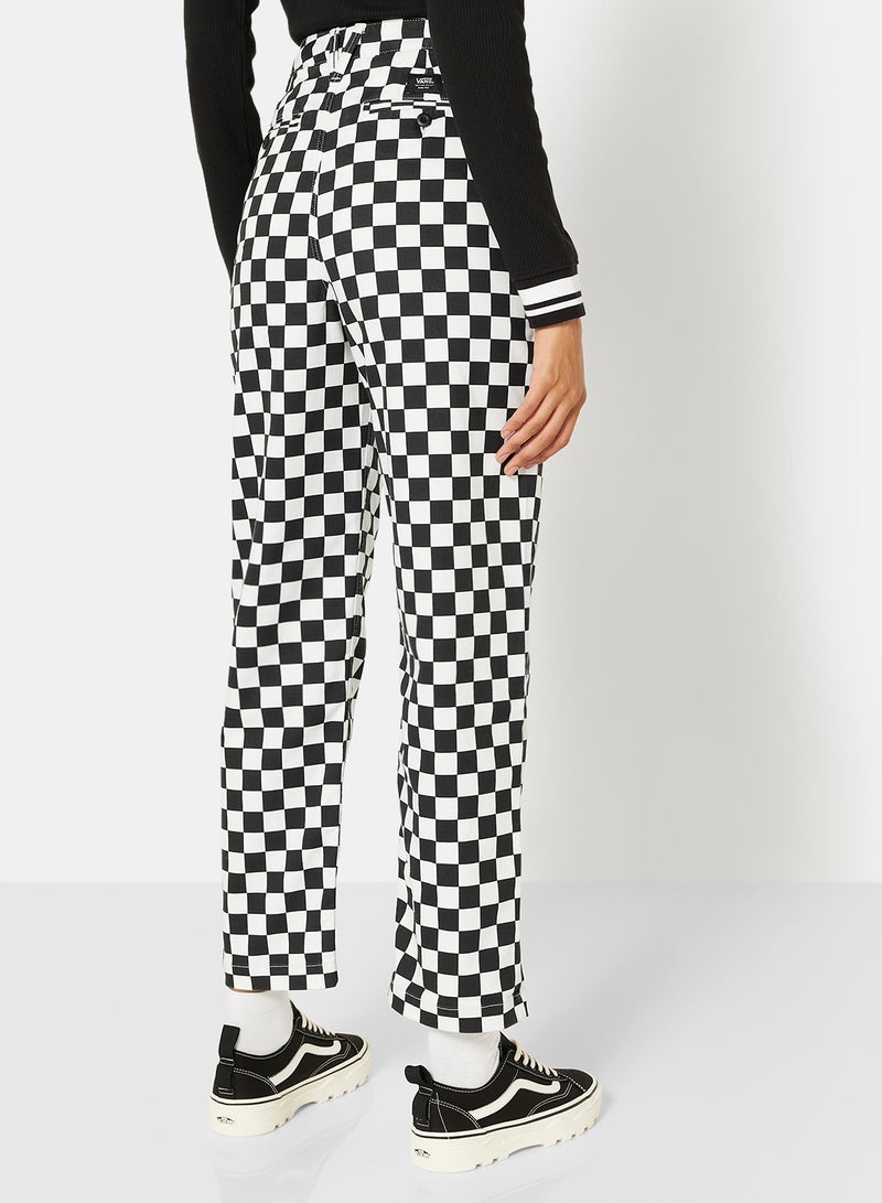 VANS - Checkered Pants Black/White - Image 1