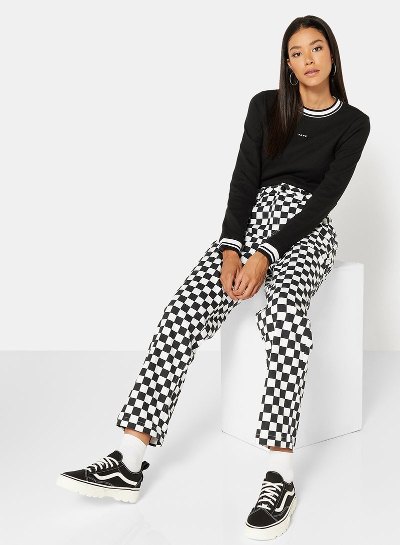 VANS - Checkered Pants Black/White - Image 1