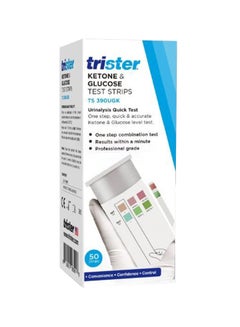 تريستر شرائط قياس الكيتون والجلوكوز TS-390UGK من 50 شريطاً  - Image 1