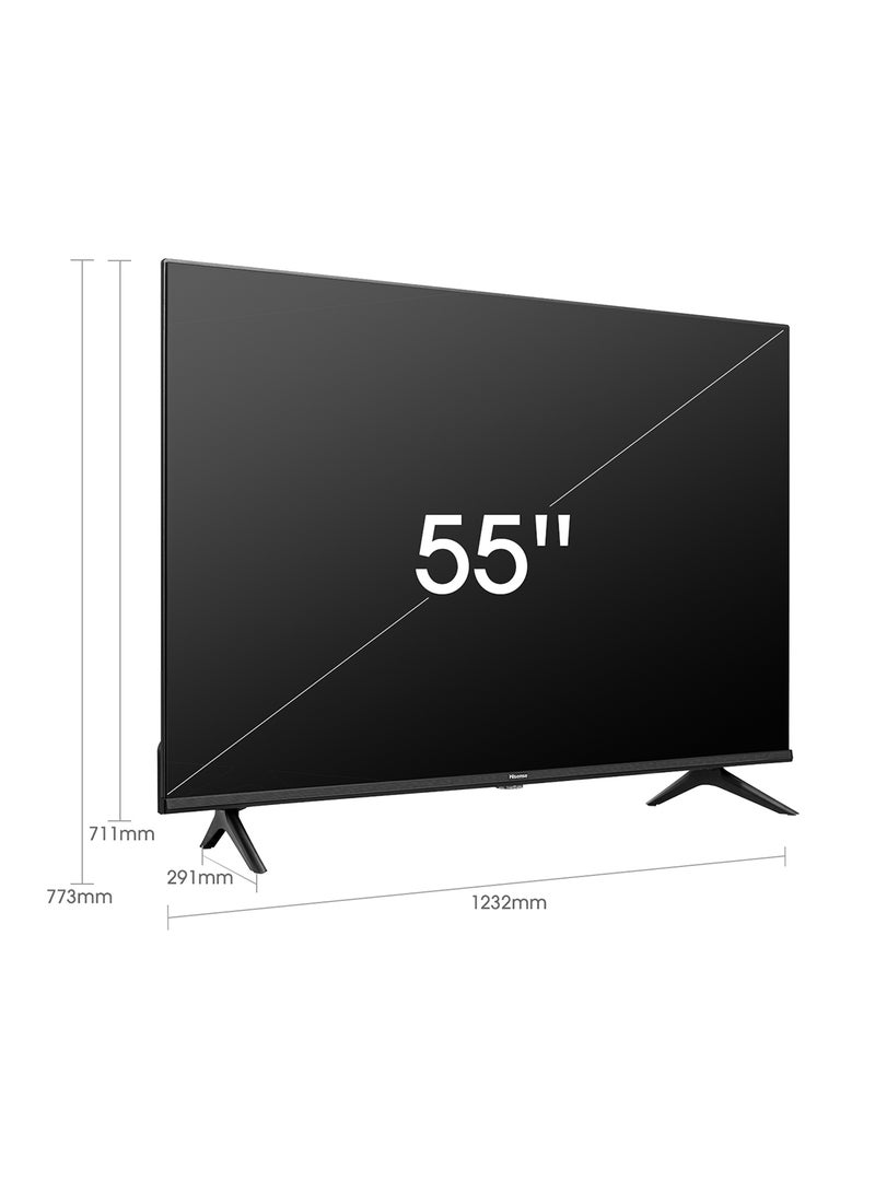 Hisense - E6H (55 Inch) 4K UHD Smart VIDAA TV, With Dolby Vision HDR, DTS Virtual X, Bluetooth And Wi-Fi (2022 NEW) 55E6H Black - Image 1