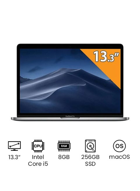 MacBook Pro 13 With Touch Bar Mid 2019, 13.3-Inch Display/Core i5 Processor/8GB RAM/256GB SSD/Intel Iris Plus Graphics 645 English Space Grey