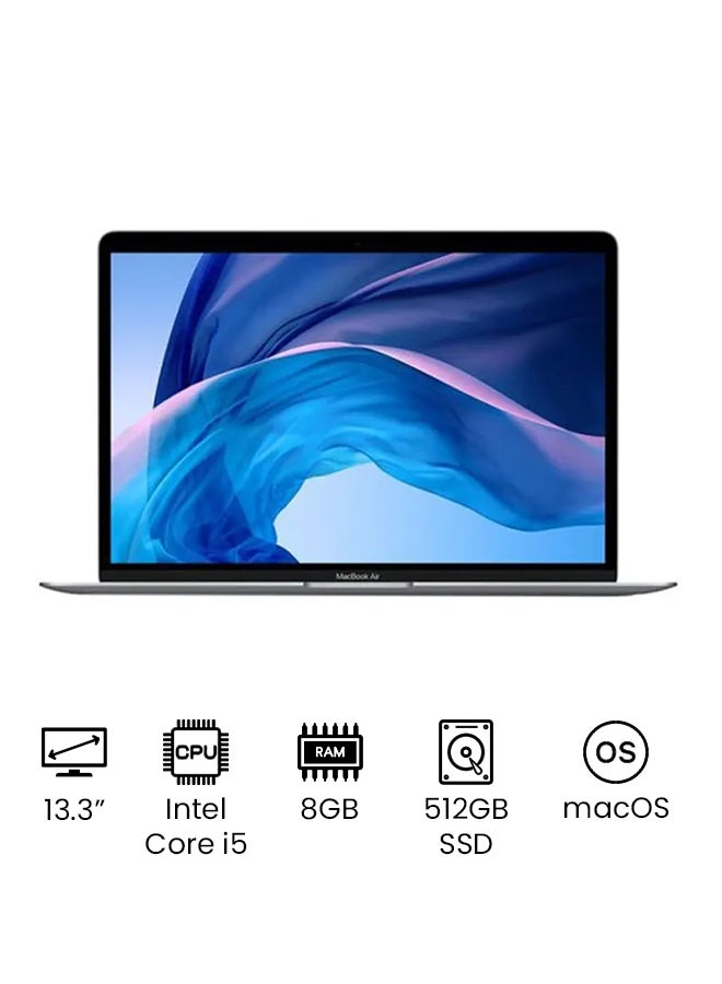 Macbook Air With 13.3-Inch Retina Display, Core I5 Processor /8Gb Ram/512 Gb SSD/Intel Iris Plus Graphics English Keyboard-2020 Space Gray English Space Grey