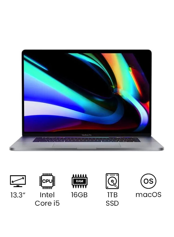 أبل - لابتوب ماك بوك برو مع شريط يعمل باللمس، وقارئ هوية بصمة الإصبع بشاشة 13.3 بوصة، ومعالج كور i5 رباعي النواة بتردد 2 جيجاهرتز الجيل العاشر، وذاكرة رام 16 جيجابايت، ومحرك أقراص SSD سعة 1 تيرابايت، وبطاقة رسومات إنتل أيريس بلس 645، وشاشة ريتينا، ولوحة مفاتيح تدعم اللغة الإنجليزية - إصدار 2020 بلون رمادي فلكي اللغة الإنجليزية رمادي فلكي - Image 1