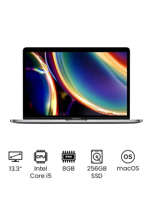 MacBook Pro MXK32 With 13.3-Inch Display, Core i5 Processor/8GB RAM/256GB SSD/Intel Iris Plus Graphics 645 Space Grey English/Arabic Space Grey