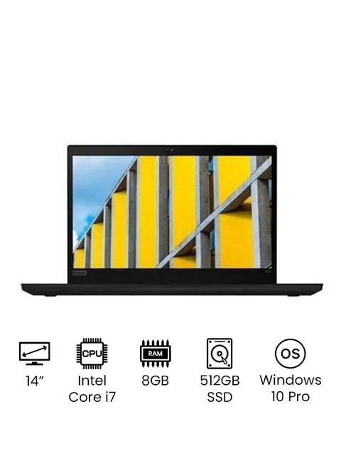 ThinkPad T490 Laptop With 14-Inch Display, Core i7 Processor,8 GB Ram/512GB SSD/Intel UHD Graphics/International Version Black