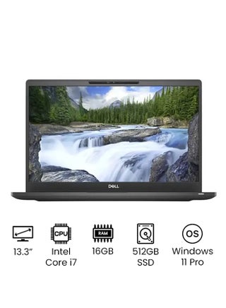Latitude 7300 Business and Professional Laptop With 13.3 Inch Full HD Display, Core_i7 8665U Processer/16GB DDR4 RAM/512GB SSD/Intel UHD Graphics/Windows 11 Pro/ /International Version/ English/Arabic Black - v1656599526/N43383498A_1