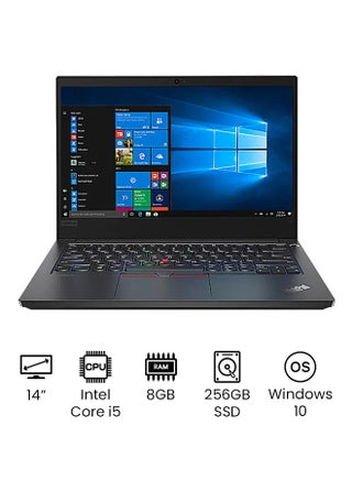 Thinkpad E14 (Upgraded Version) Laptop With 14-Inch Display, Core i5-10210u Processer/8GB RAM/256GB SSD/Intel UHD Graphics /International Version English Black - v1656599528/N49168559A_1