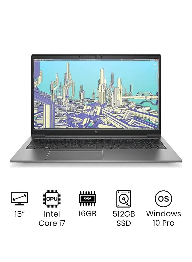 HP ZBook Firefly G8 Laptop With 15-Inch Display, Core i7 1165G7 Processer/16GB RAM/512GB SSD/4GB Nvidia Quadro T500 Graphics Card /International Version English Gray - Image 1