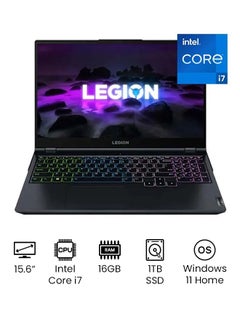 Legion 5 15ITH6H Gaming (Upgraded Version) Laptop With 15.6-Inch FHD Display, Core i7-11800H Processor / 16GB RAM / 1TB SSD / 6GB NVIDIA GeForce RTX 3060 Graphics / Windows 11 Home / English Phantom Blue