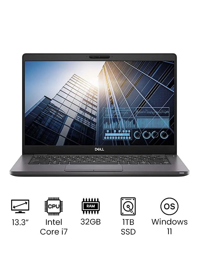 Latitude 5300 Business And Professional Laptop With 13.3-Inch Full HD Display, Core i7-8665U Processor/32GB RAM/1TB SSD/Intel UHD Graphics 620/Windows 11/International Version English/Arabic Black