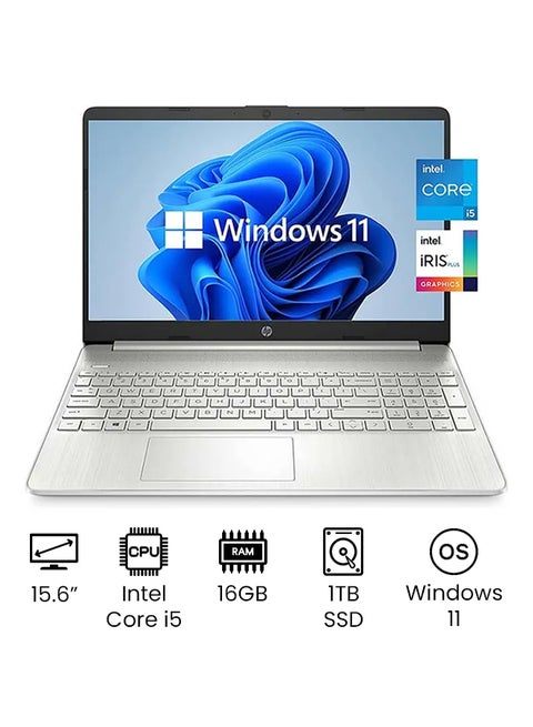 Newest Slim 15-DY2093WM Professinal & Business (Upgraded Version) Laptop With 15.6-Inch FHD Display, Core i5-1135G7 Processor/16GB DDR4 RAM/1TB SSD/Intel Iris Plus Graphics/Windows 11 /International Version English/Arabic Silver