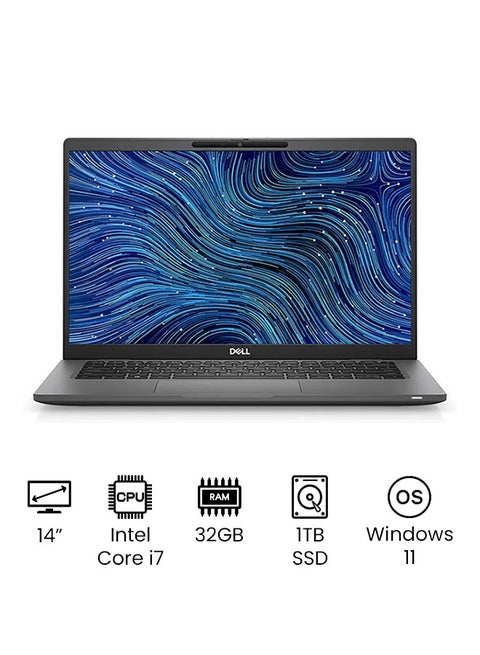 Latitude 7420 Business And Professional (Upgraded Version) Laptop With 14-Inch Full HD Display, Core i7-1165G7 Processor /32GB RAM/1TB SSD/Intel Iris Plus Graphics /International Version English/Arabic Black