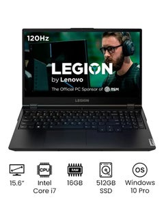Legion 5 Gaming Laptop - 15.6â€ FHD 120Hz | Core i7-10750H | 16GB RAM | 512GB SSD | 4GB NVIDIA GeForce RTX 3050 | Windows 10 Pro /International Version English Black
