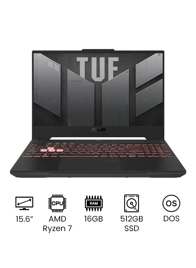ASUS TUF A15 FA507RE Gaming (Upgraded Version) Laptop - 15.6" FHD, 144Hz, AMD Ryzen 7-6800H, 16GB RAM, 512GB SSD, 4GB NVidia GeForce RTX 3050Ti, FreeDOS (No Windows) /International Version English Mecha  - Image 1