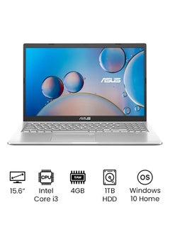 X515FA-BQ003W Laptop With 15.6-Inch Display, Core I3-10110U Processer/4GB RAM/1TB HDD/Intel UHD Graphics English Transparent Silver