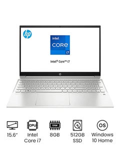 لابتوب بافيليون ‏‎15-eg0028ne بشاشة مقاس 15.6 بوصة بدقة كاملة الوضوح ومعالج كور i7/ ذاكرة رام سعة 8 جيجابايت/ محرك أقراص SSD سعة 512 جيجابايت/ بطاقة رسومات إنتل أيريس XE/ إصدار عالمي الإنجليزية/العربية فضي
